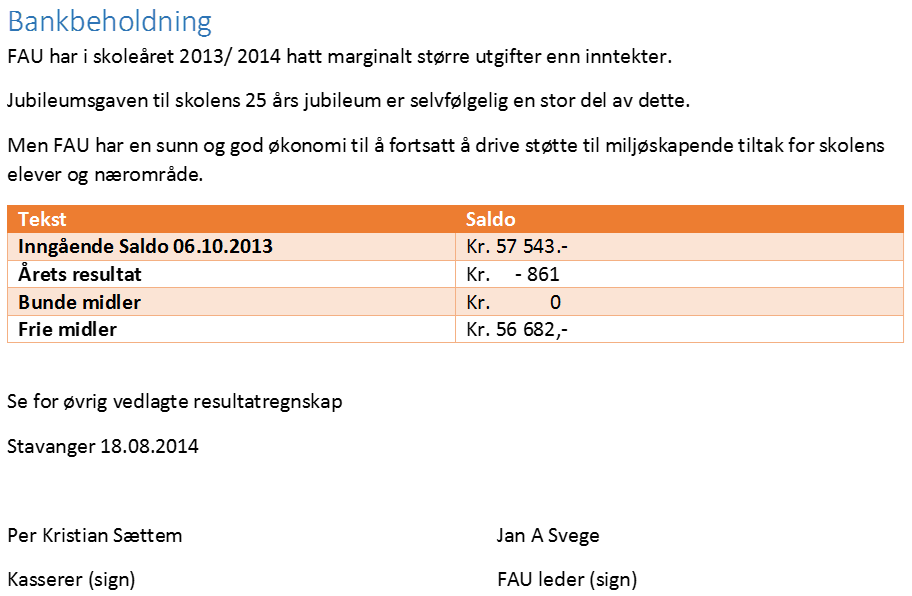 3 Informasjon fra