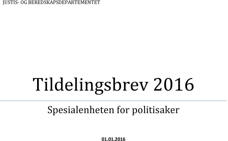 Tildelingsbrev 2016