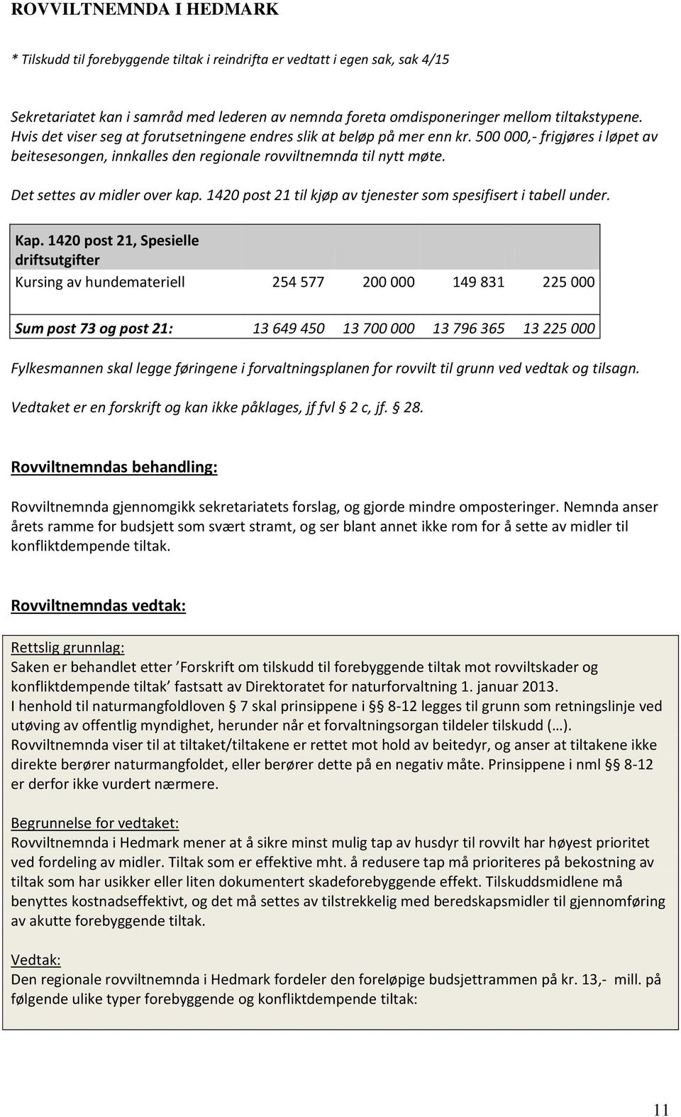 Det settes av midler over kap. 1420 post 21 til kjøp av tjenester som spesifisert i tabell under. Kap.