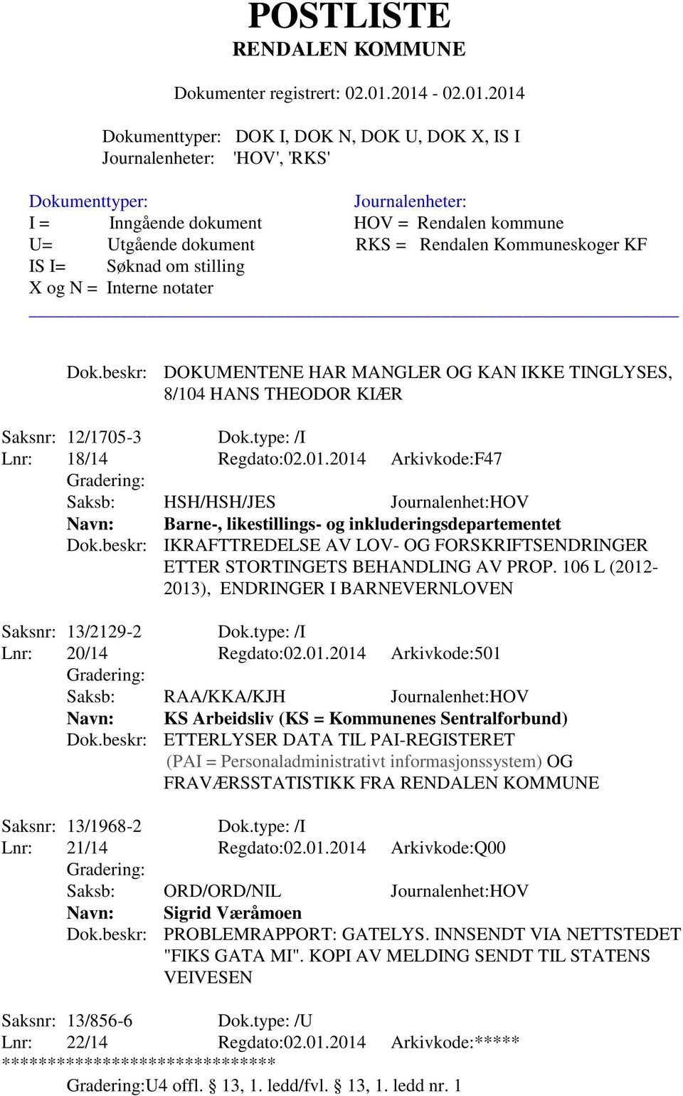 beskr: IKRAFTTREDELSE AV LOV- OG FORSKRIFTSENDRINGER ETTER STORTINGETS BEHANDLING AV PROP. 106 L (2012