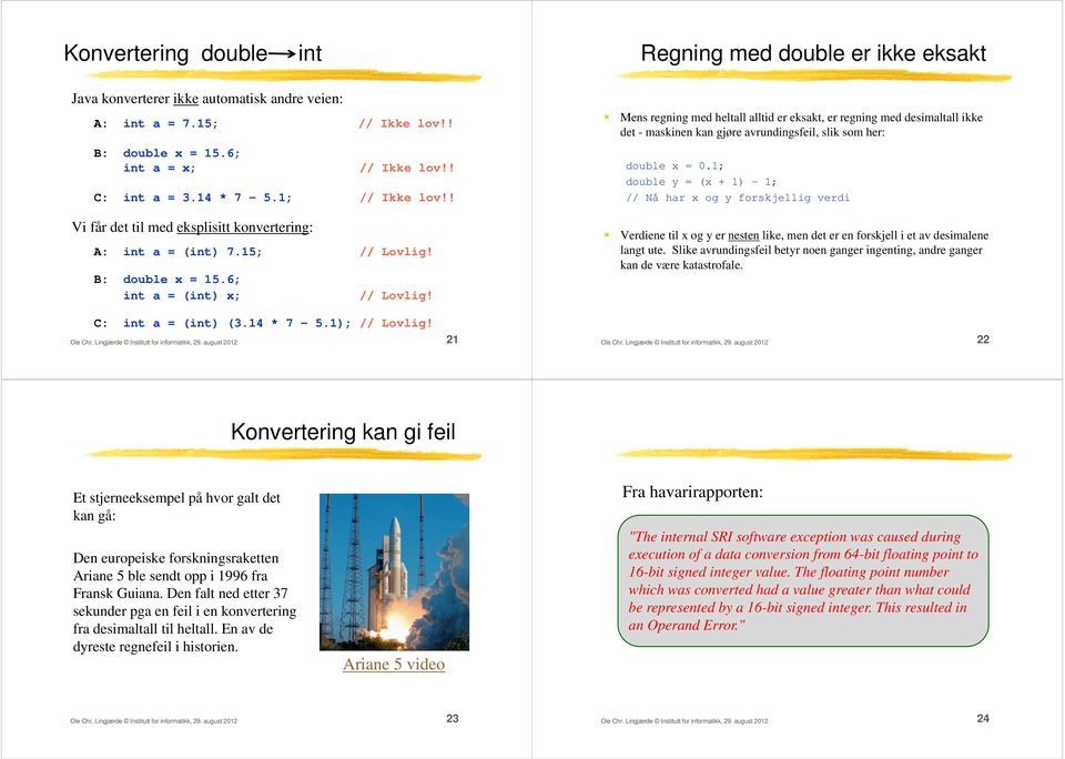 Ole Chr. Lingjærde Institutt for informatikk, 29.