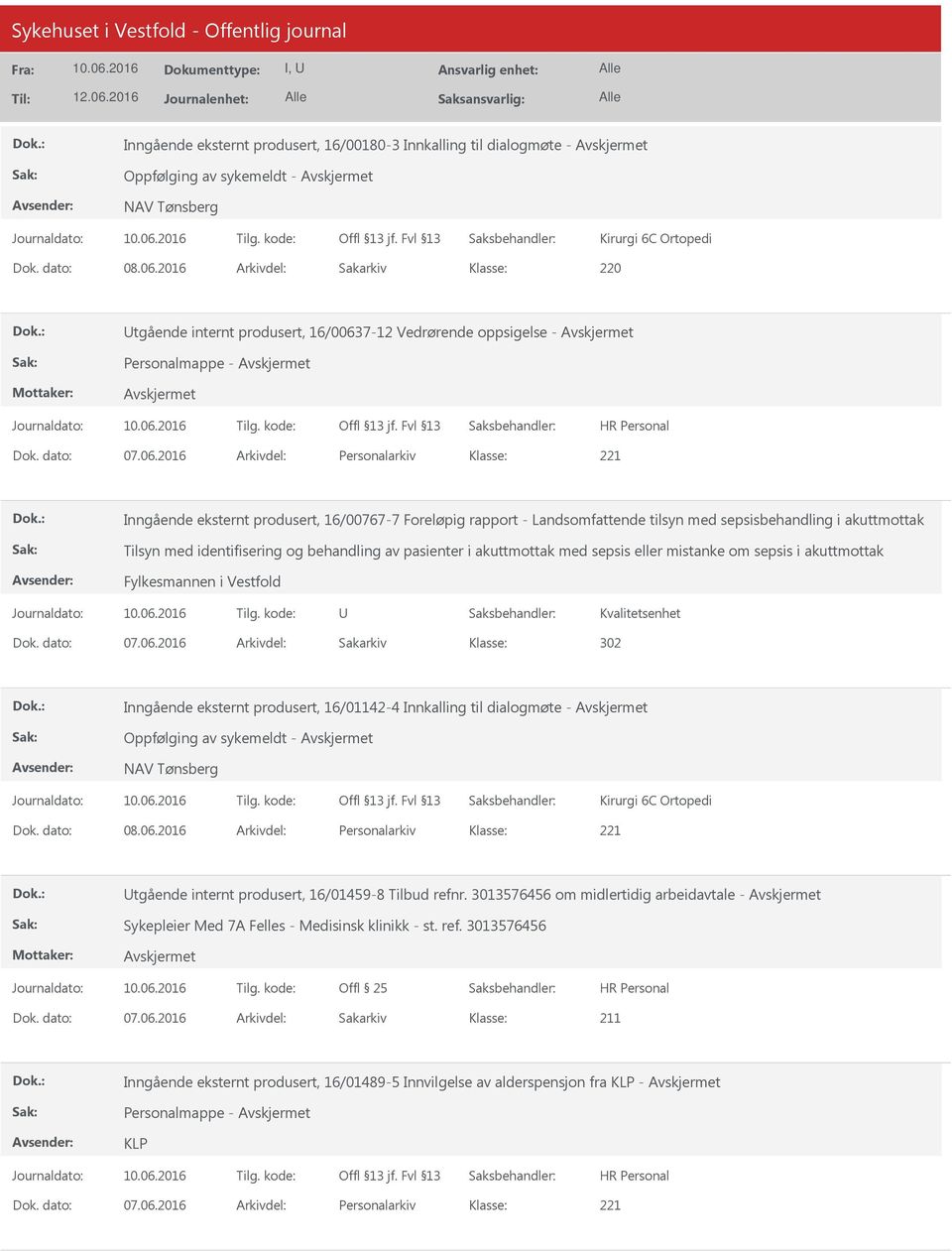 7-12 Vedrørende oppsigelse - Personalmappe - Dok. dato: 07.06.