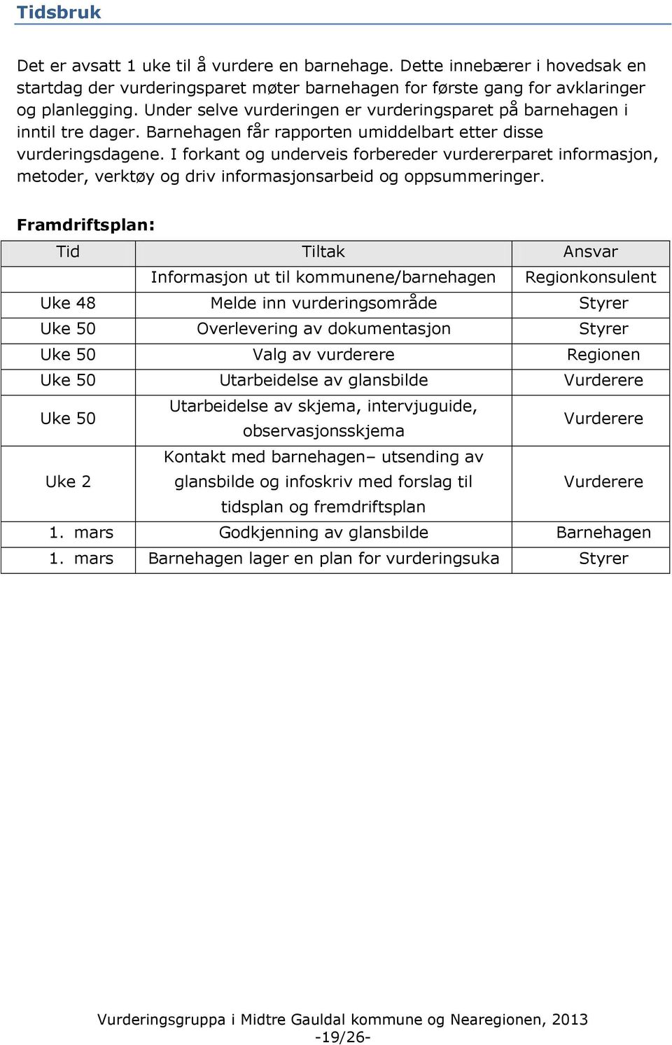 I forkant og underveis forbereder vurdererparet informasjon, metoder, verktøy og driv informasjonsarbeid og oppsummeringer.