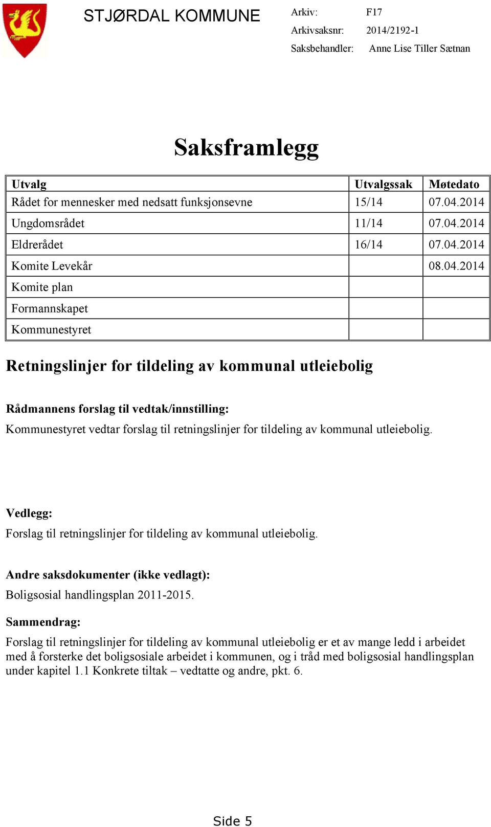 2014 Eldrerådet 16/14 07.04.