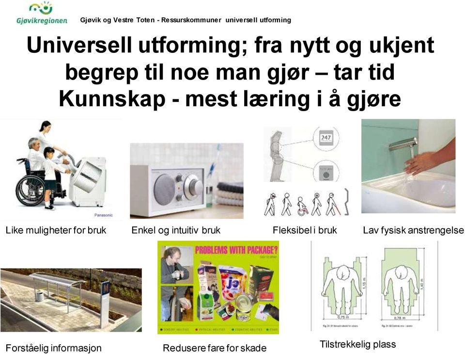 Enkel og intuitiv bruk Fleksibel i bruk Lav fysisk anstrengelse