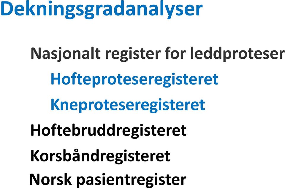 Kneproteseregisteret