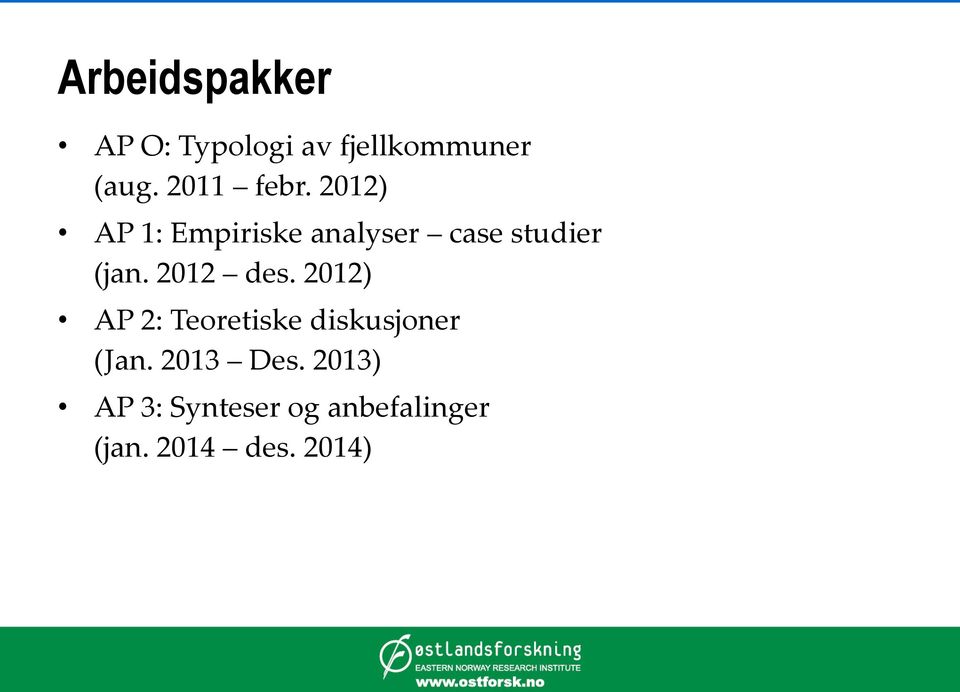 2012) AP 1: Empiriske analyser case studier (jan.