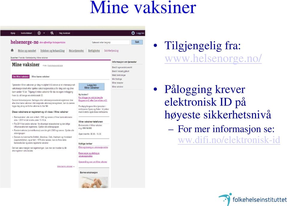 no/ Pålogging krever elektronisk ID på