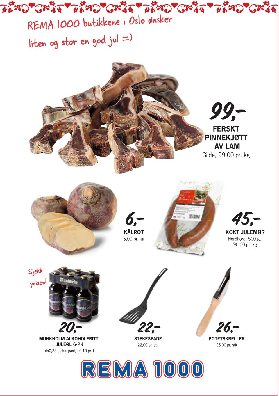 kg KOKT JULEMØR Nordfjord, 500 g, 90,00 pr. kg Sjekk prisen!