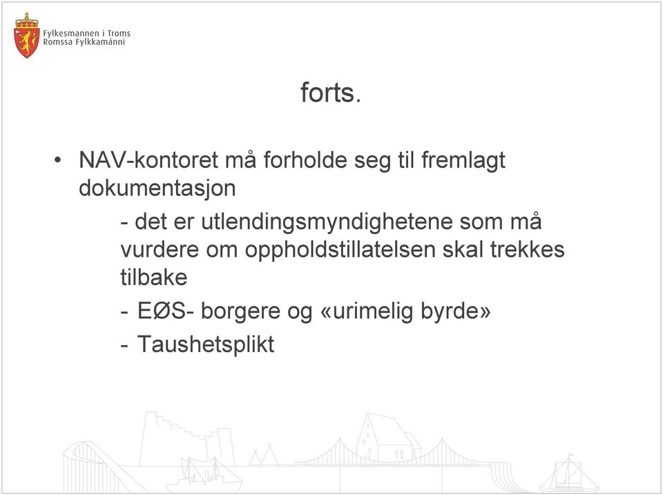 dokumentasjon - det er utlendingsmyndighetene som