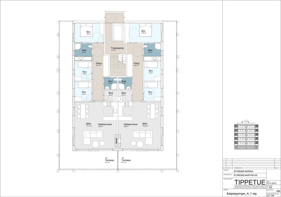 m² Kjøkken/stue, m²,0 m², m², m²