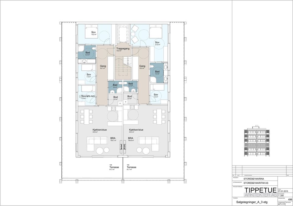 rom Kjøkken/stue, m² Kjøkken/stue,0