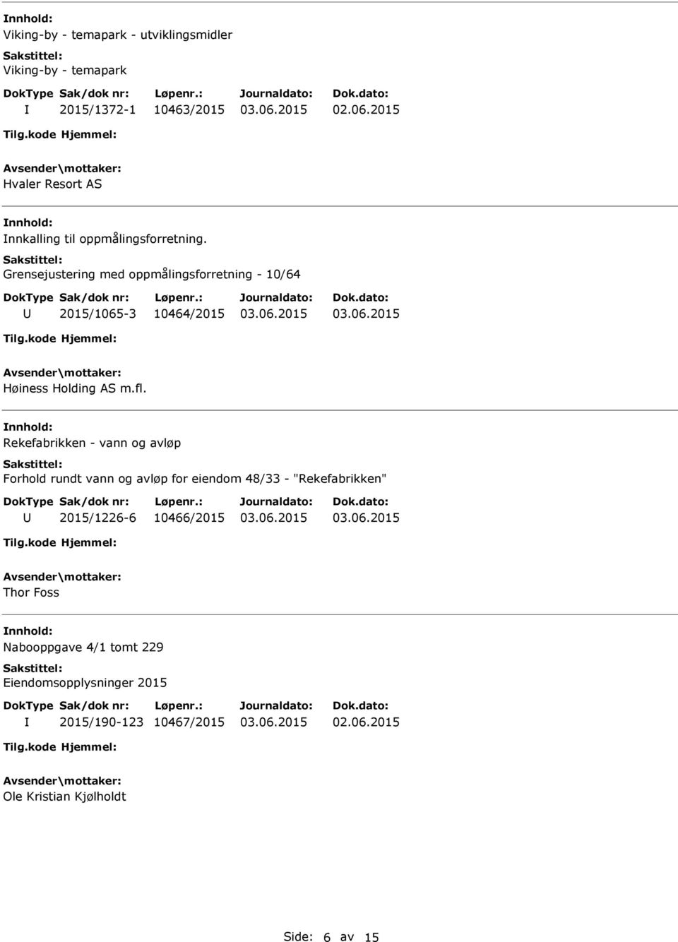 Rekefabrikken - vann og avløp Forhold rundt vann og avløp for eiendom 48/33 - "Rekefabrikken" 2015/1226-6 10466/2015