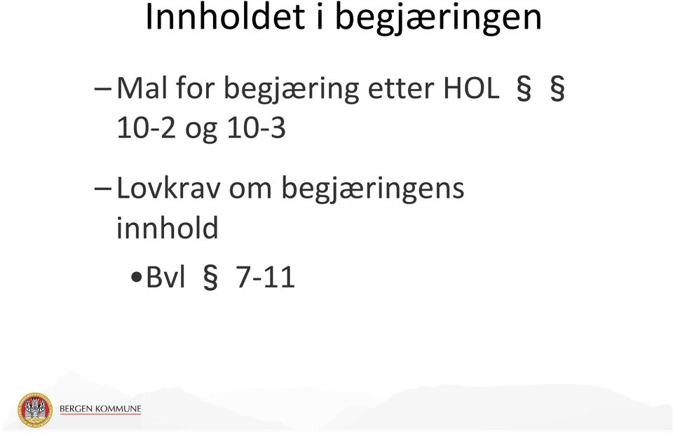 HOL 10-2 og 10-3 Lovkrav