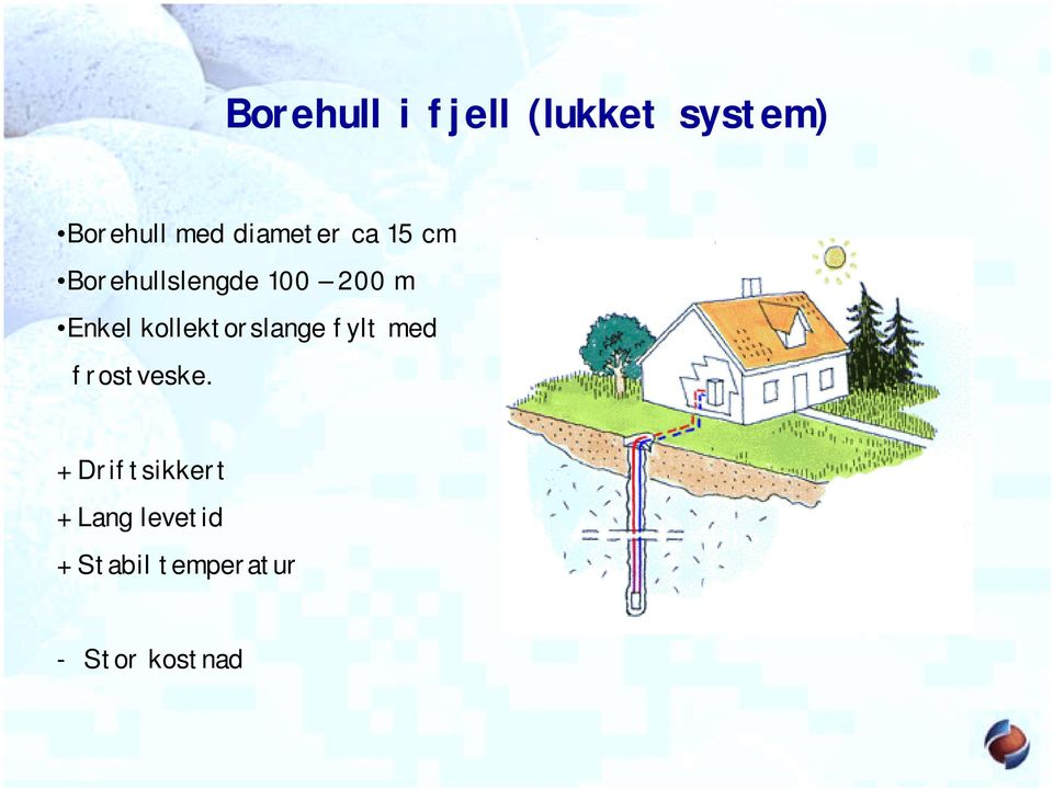 kollektorslange fylt med frostveske.