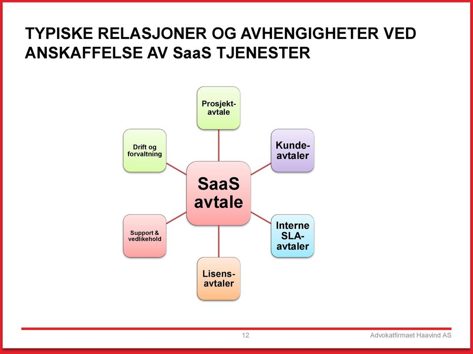 Kundeavtaler SaaS avtale Support & vedlikehold