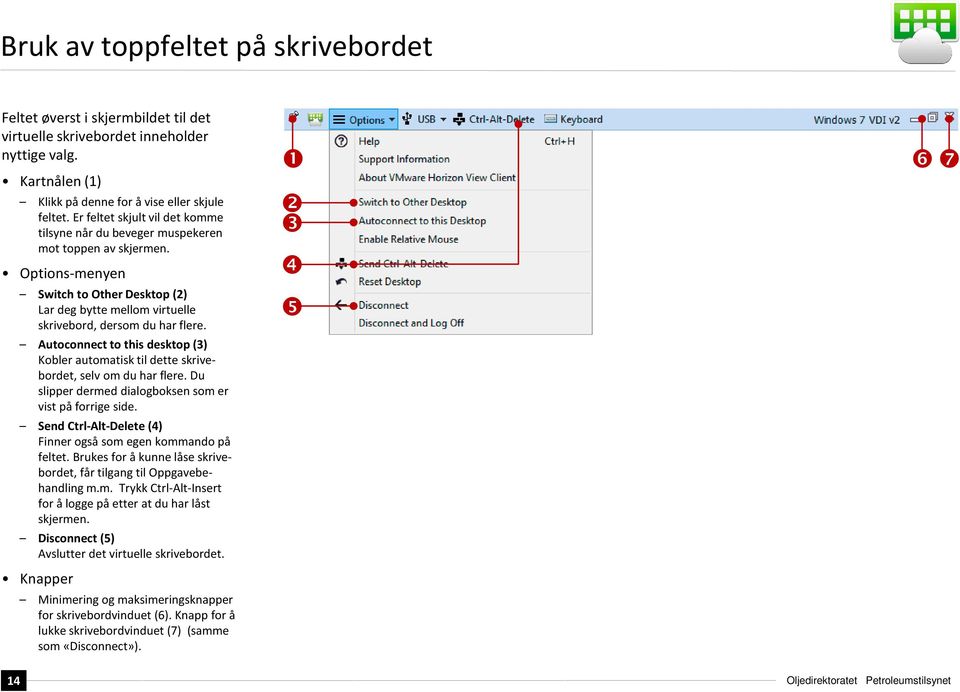 Autoconnect to this desktop (3) Kobler automatisk til dette skrivebordet, selv om du har flere. Du slipper dermed dialogboksen som er vist på forrige side.