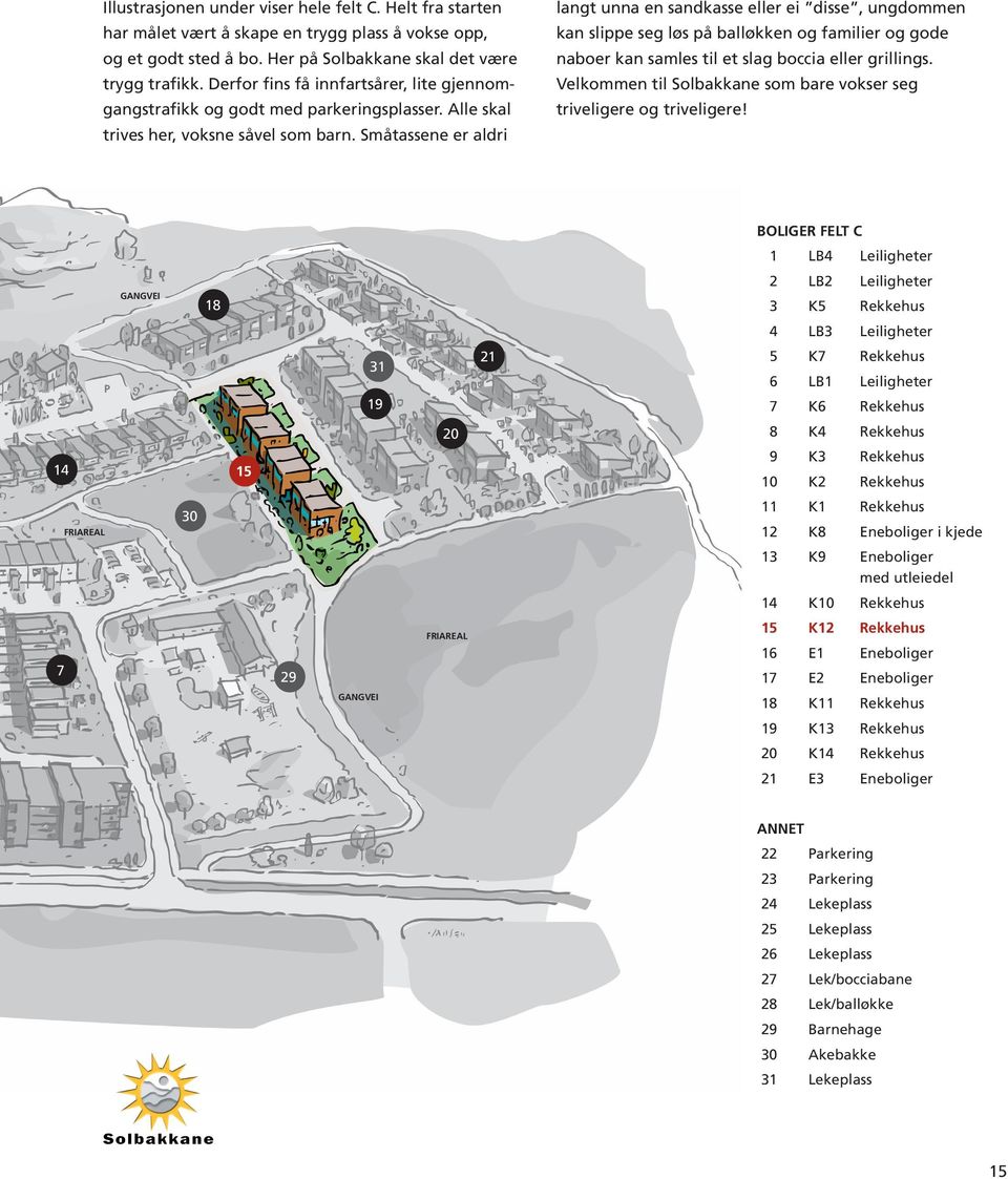 Småtassene er aldri langt unna en sandkasse eller ei disse, ungdommen kan slippe seg løs på balløkken og familier og gode naboer kan samles til et slag boccia eller grillings.