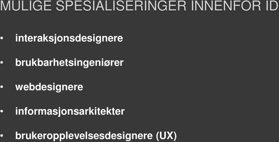 brukbarhetsingeniører webdesignere