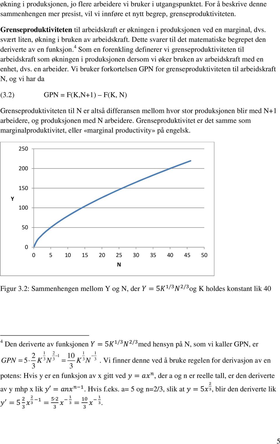 Dette svarer til det matematiske begrepet den deriverte av en funksjon.