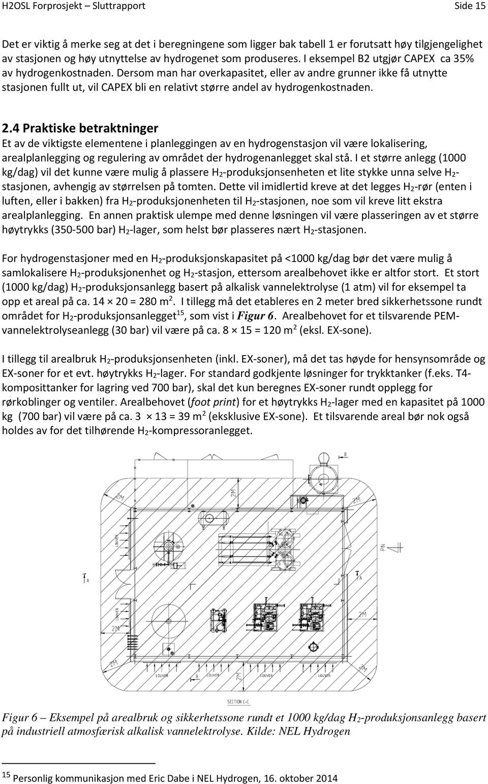 Dersom man har overkapasitet, eller av andre grunner ikke få utnytte stasjonen fullt ut, vil CAPEX bli en relativt større andel av hydrogenkostnaden. 2.