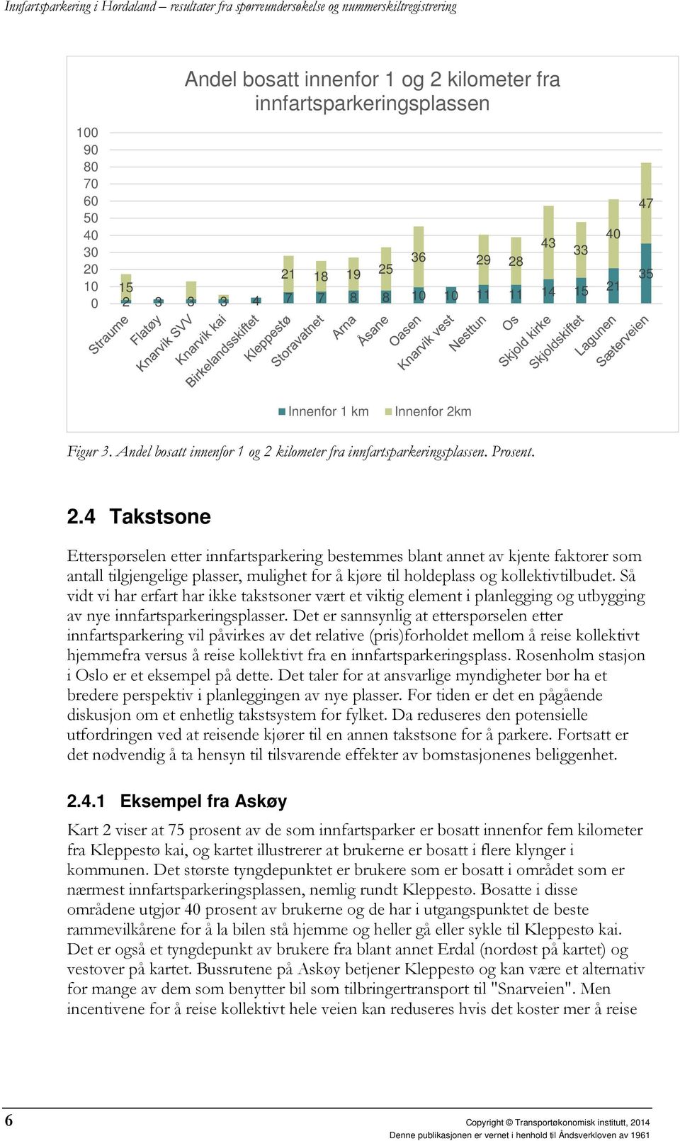 Så vidt vi har erfart har ikke takstsoner vært et viktig element i planlegging og utbygging av nye innfartsparkeringsplasser.