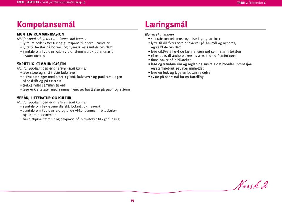 stemmebruk påvirker innholdet lese en bok og lage en bokanmeldelse svare på spørsmål fra en fortelling lytte, ta ordet etter tur og gi respons til andre i samtaler lytte til tekster på bokmål og