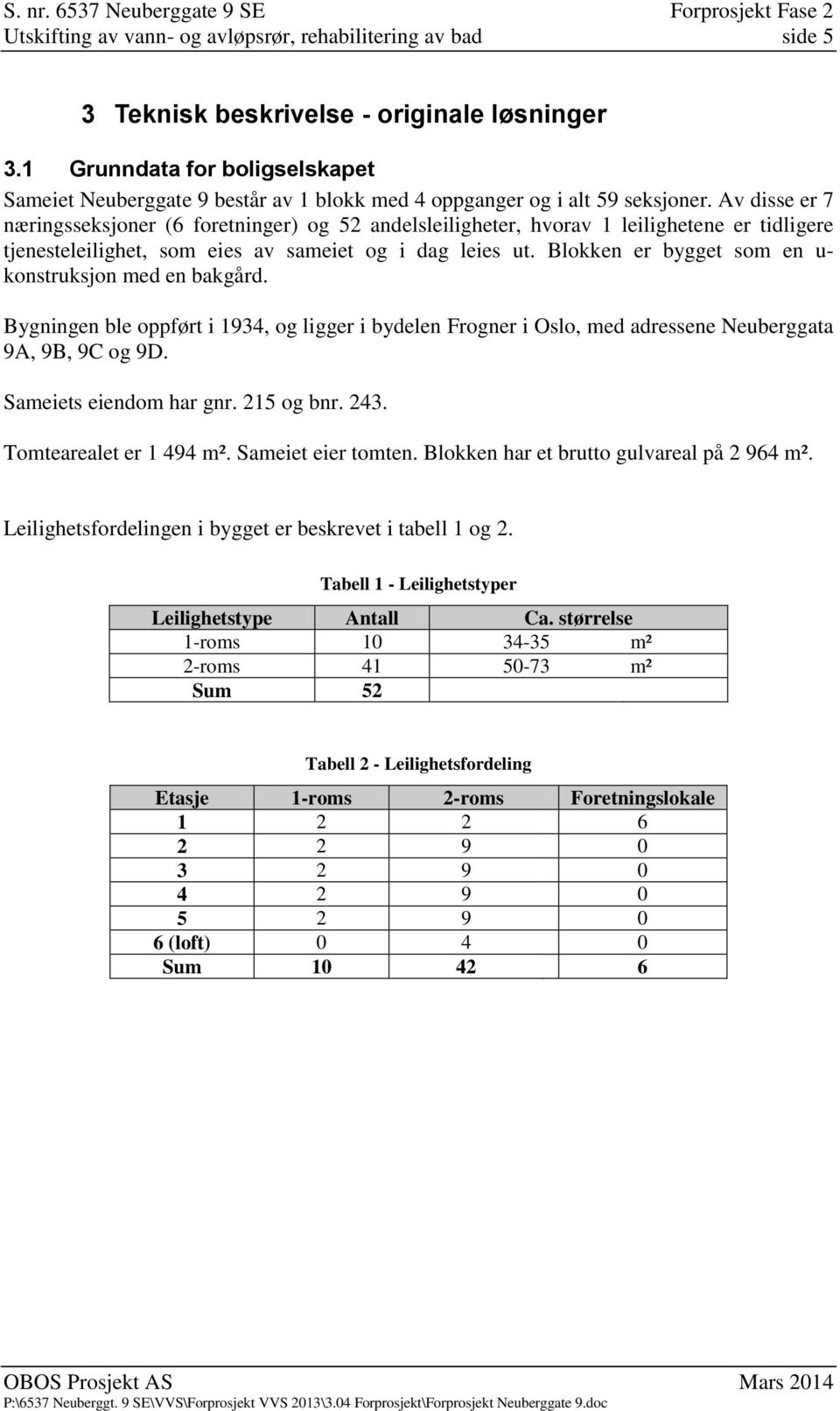 Av disse er 7 næringsseksjoner (6 foretninger) og 52 andelsleiligheter, hvorav 1 leilighetene er tidligere tjenesteleilighet, som eies av sameiet og i dag leies ut.