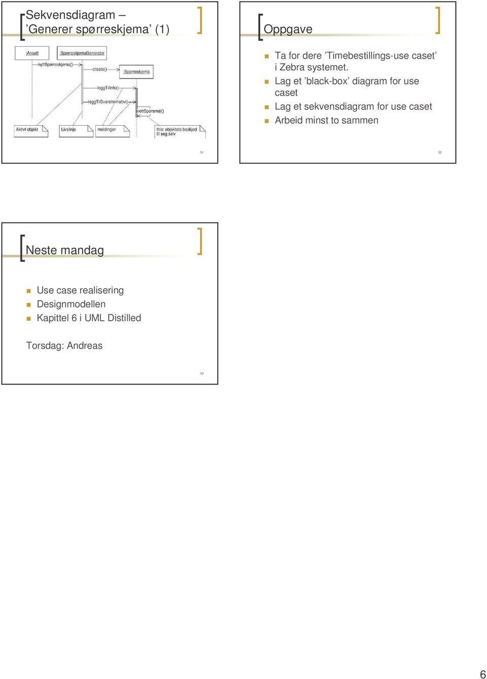 Lag et black-box diagram for use caset Lag et sekvensdiagram for use caset