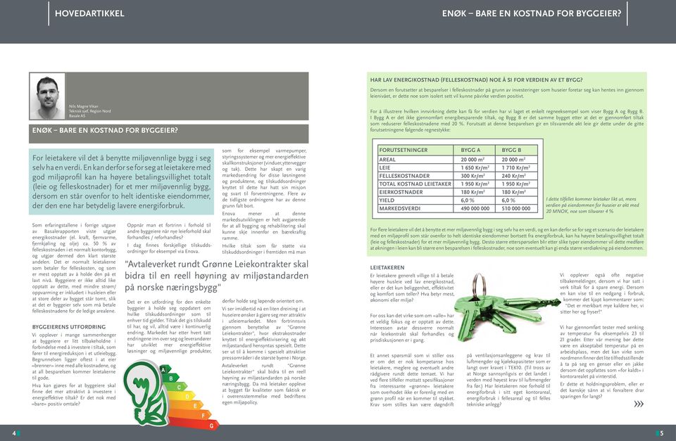 positivt. Nils Magne Vikan Teknisk sjef, Region Nord ENØK Bare en kostnad for byggeier?