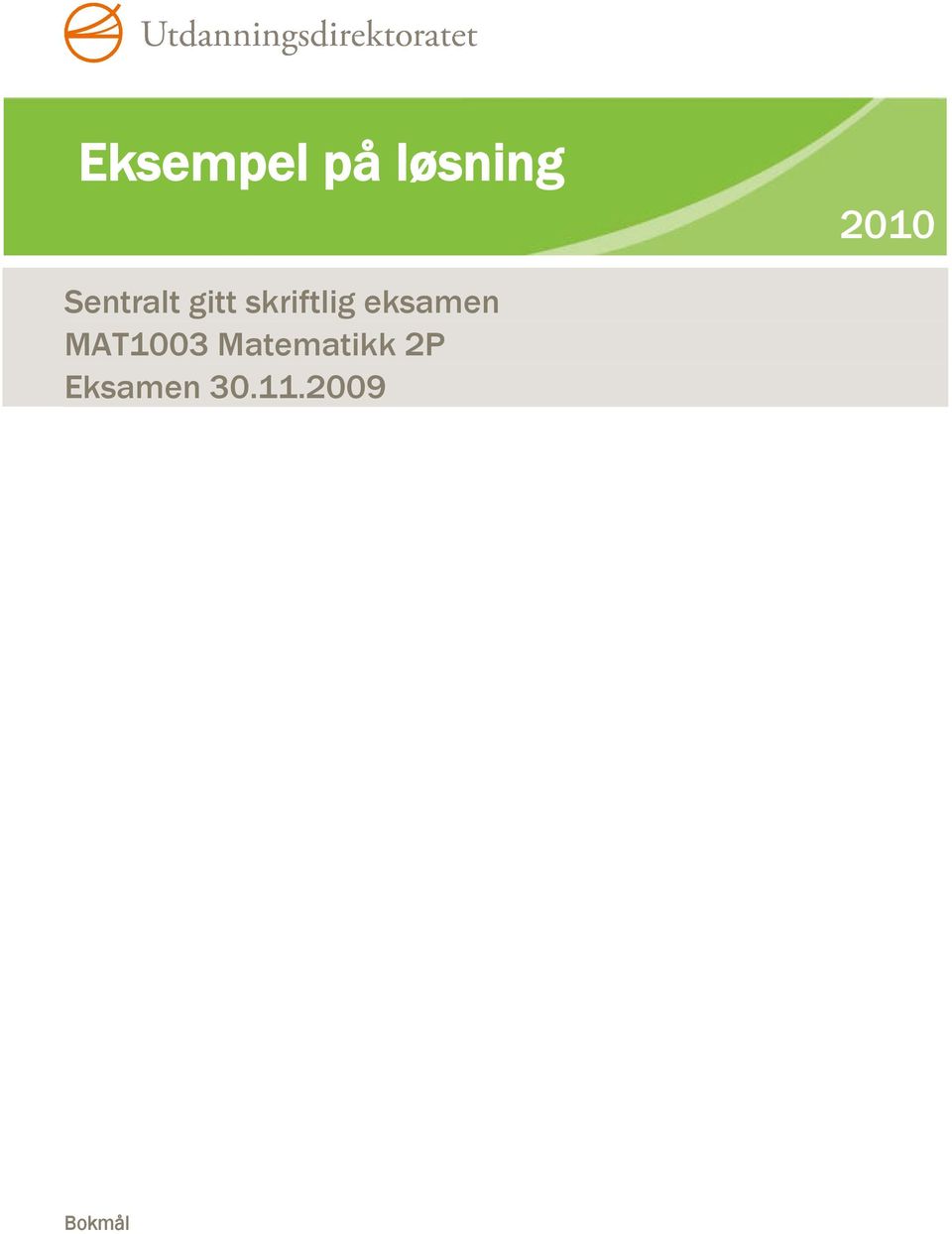 eksamen MAT1003