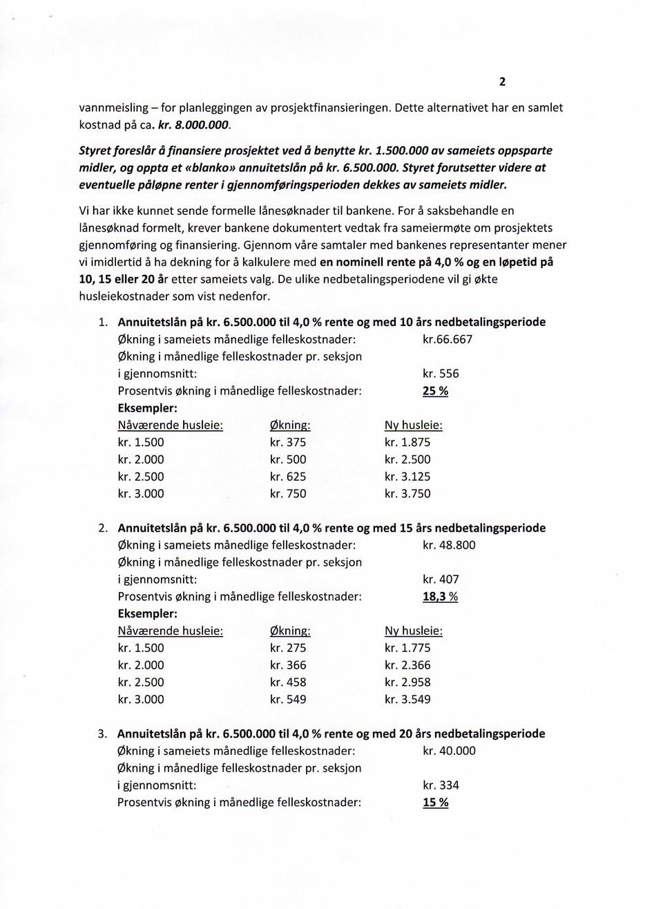 Vi har ikke kunnet sende formelle lanes0knader til bankene. For a saksbehandle en lanes0knad formelt, krever bankene dokumentert vedtak fra sameierm0te om prosjektets gjennomf0ring og finansiering.