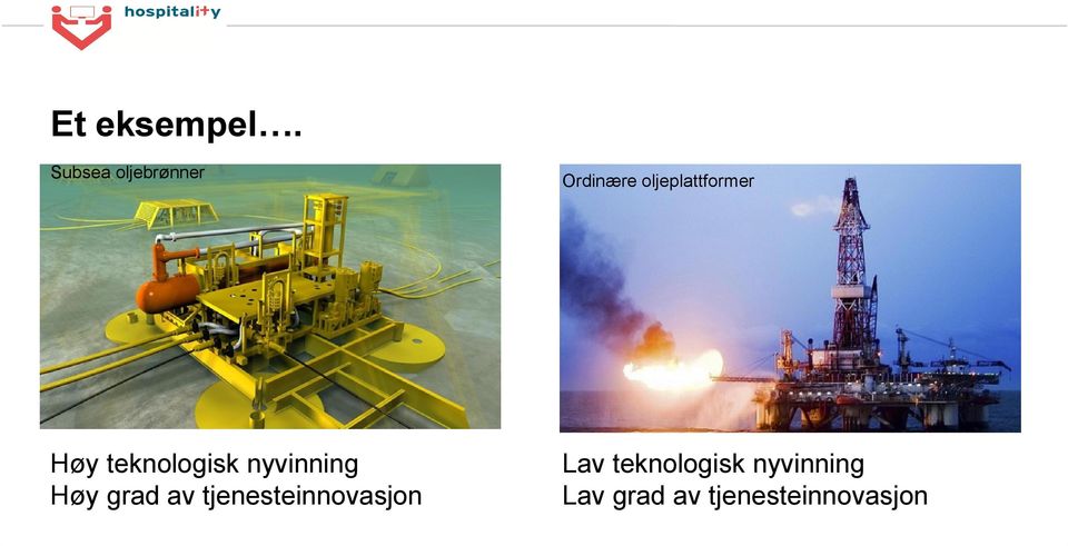 oljeplattformer Høy teknologisk nyvinning