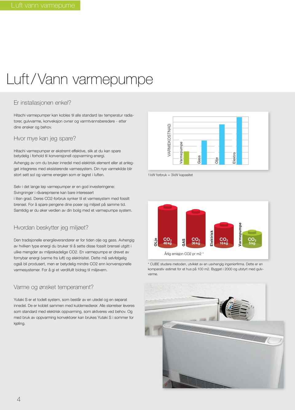 Hitachi varmepumper er ekstremt effektive, slik at du kan spare betydelig i forhold til konvensjonell oppvarming energi.