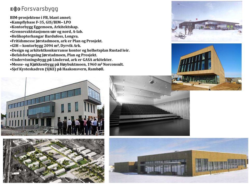 GIH kontorbygg 2094 m², Dyrvik Ark. Design og arkitektkonkurranse kontor og helhetsplan Rustad leir.