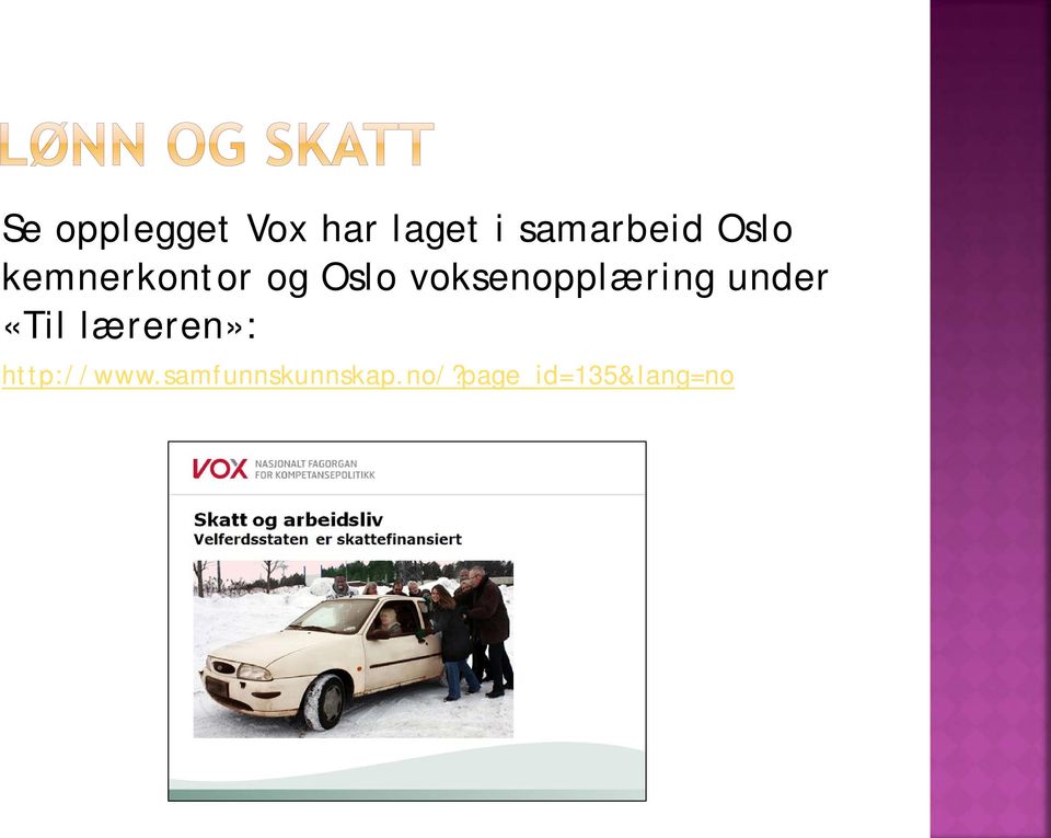 voksenopplæring under «Til læreren»: