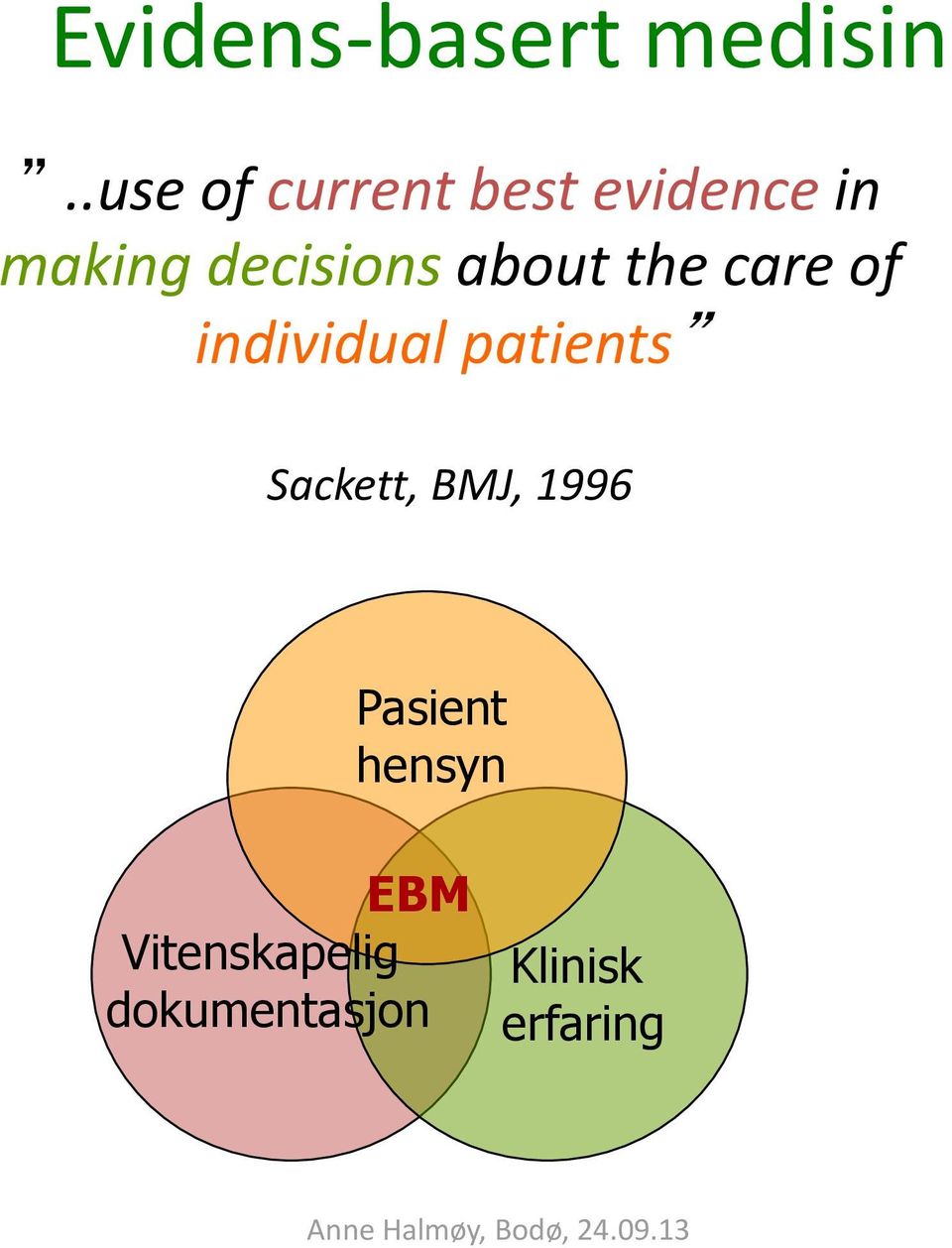 decisions about the care of individual patients