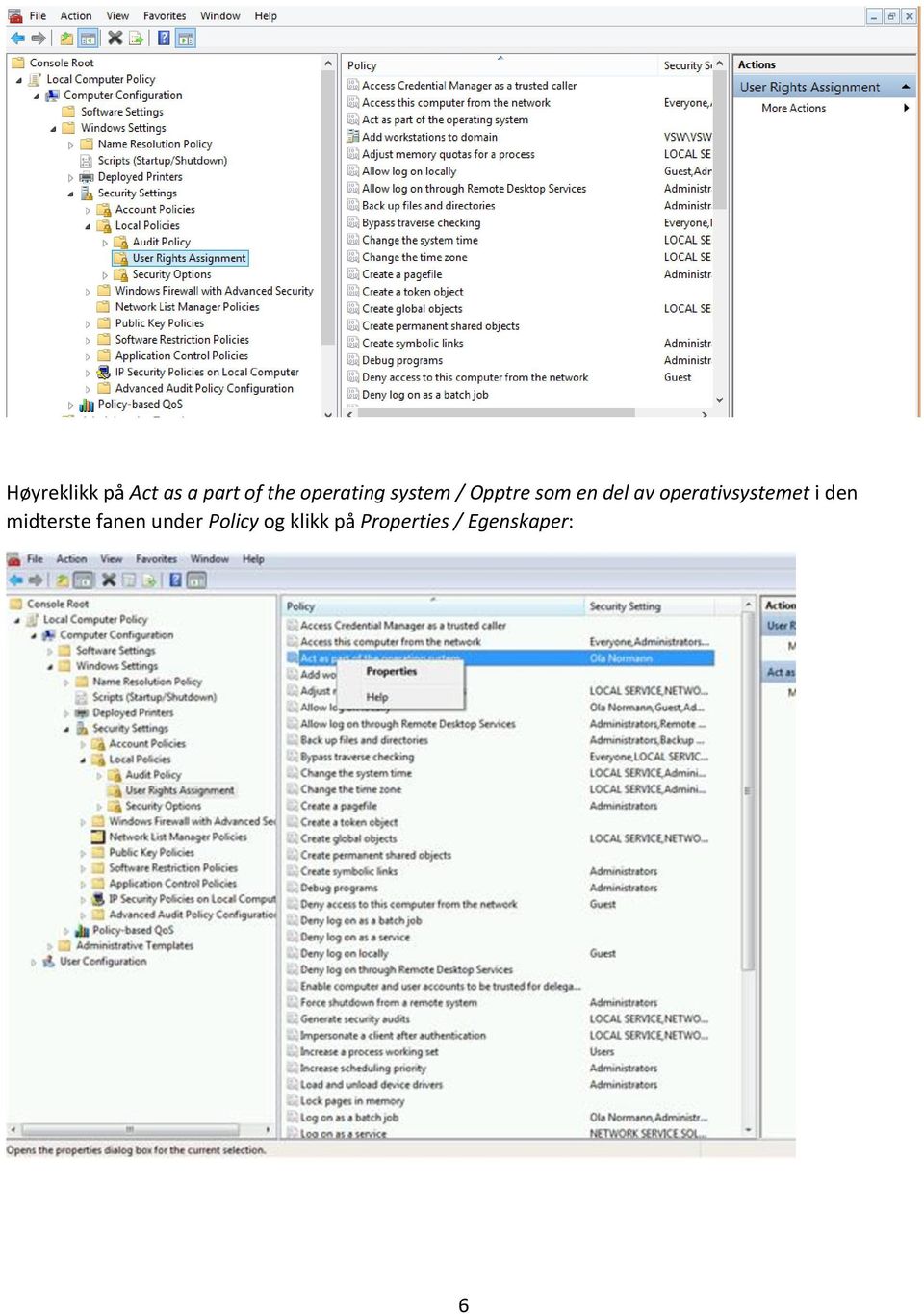 operativsystemet i den midterste fanen