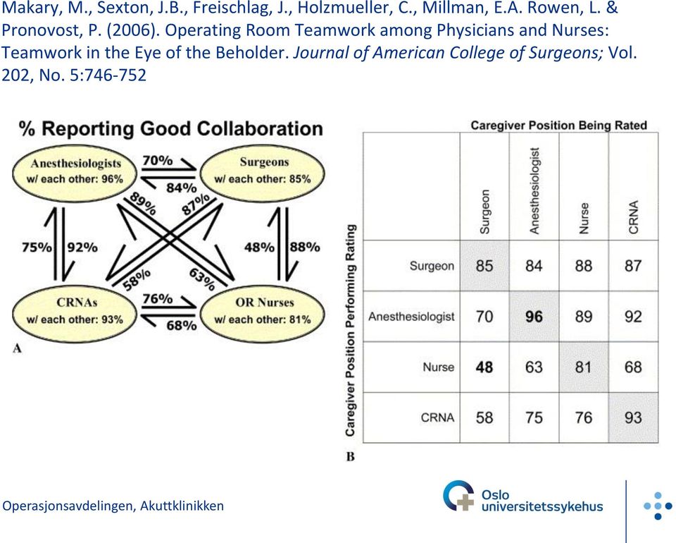 Operating Room Teamwork among Physicians and Nurses: Teamwork in