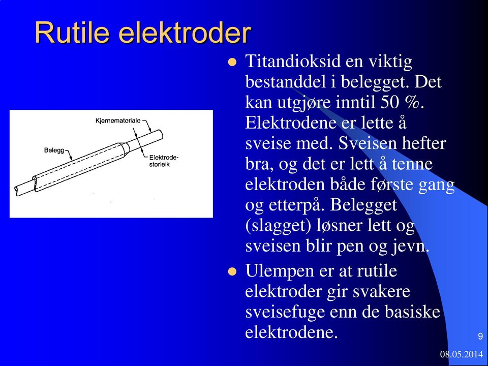 Sveisen hefter bra, og det er lett å tenne elektroden både første gang og etterpå.