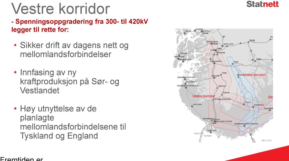 mellomlandsforbindelser Innfasing av ny kraftproduksjon på Sør- og