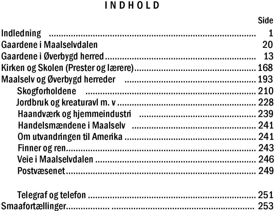.. 210 Jordbruk og kreaturavl m. v... 228 Haandværk og hjemmeindustri... 239 Handelsmændene i Maalselv.