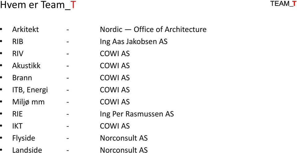 ITB, Energi - COWI AS Miljø mm - COWI AS RIE - Ing Per Rasmussen