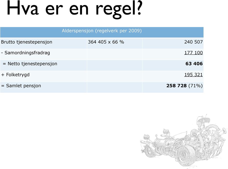 tjenestepensjon 364 405 x 66 % 240 507 -