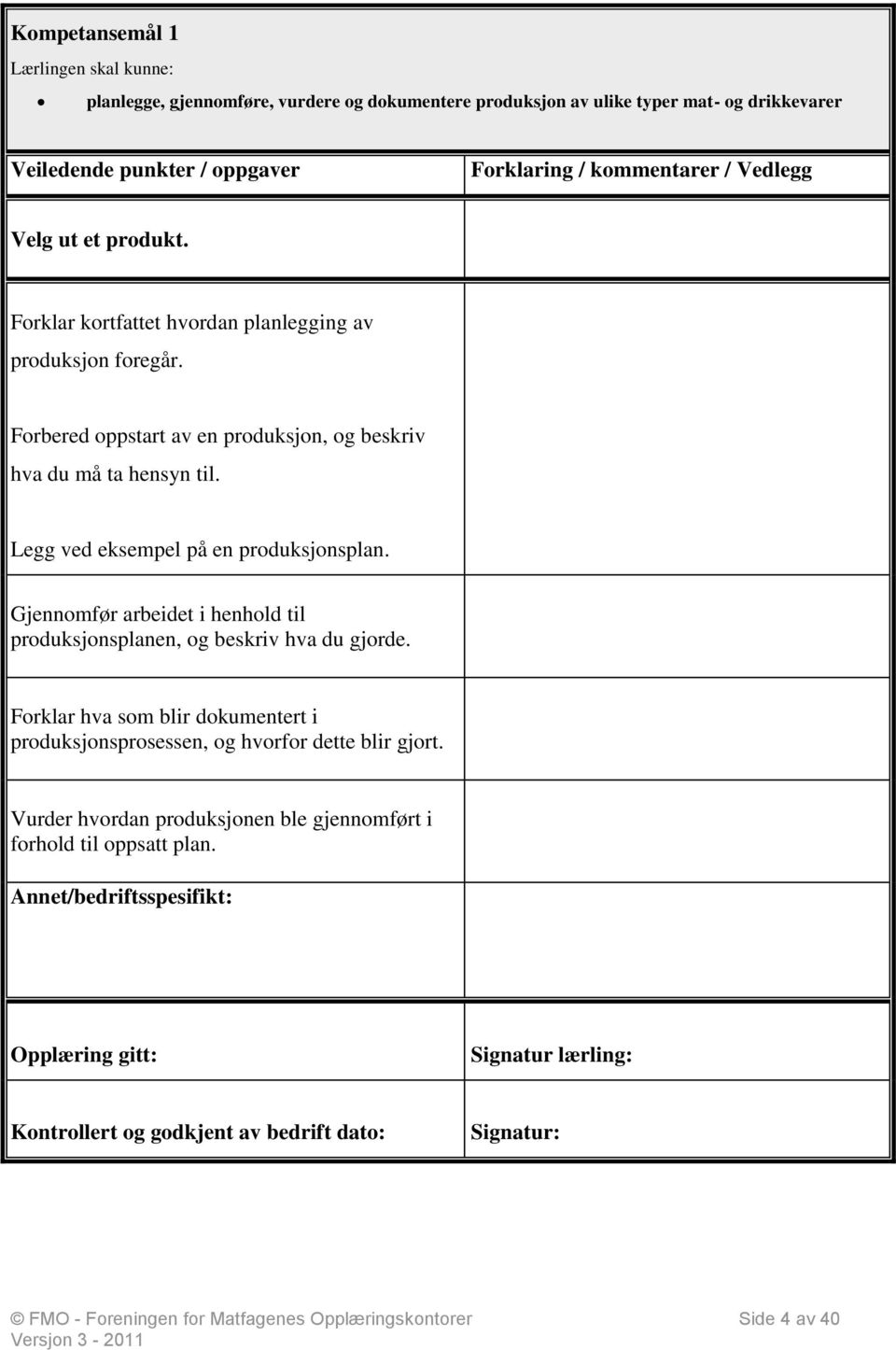 Legg ved eksempel på en produksjonsplan. Gjennomfør arbeidet i henhold til produksjonsplanen, og beskriv hva du gjorde.