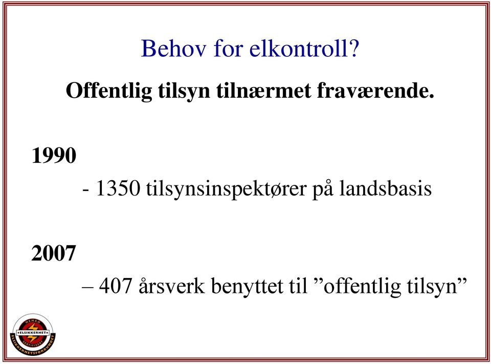 1990-1350 tilsynsinspektører på