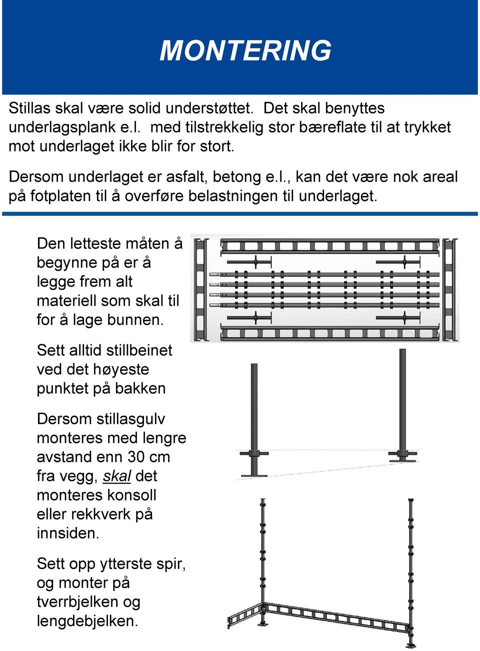 Den letteste måten å begynne på er å legge frem alt materiell som skal til for å lage bunnen.