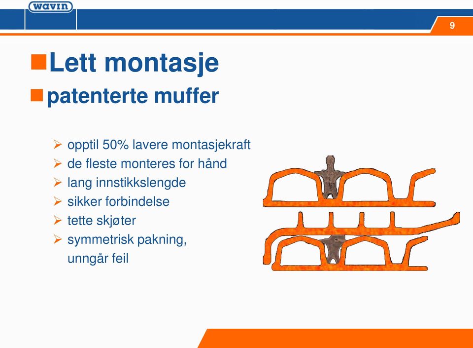 monteres for hånd lang innstikkslengde sikker