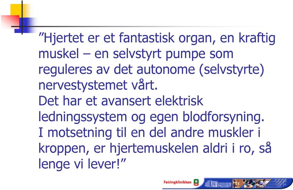 Det har et avansert elektrisk ledningssystem og egen blodforsyning.