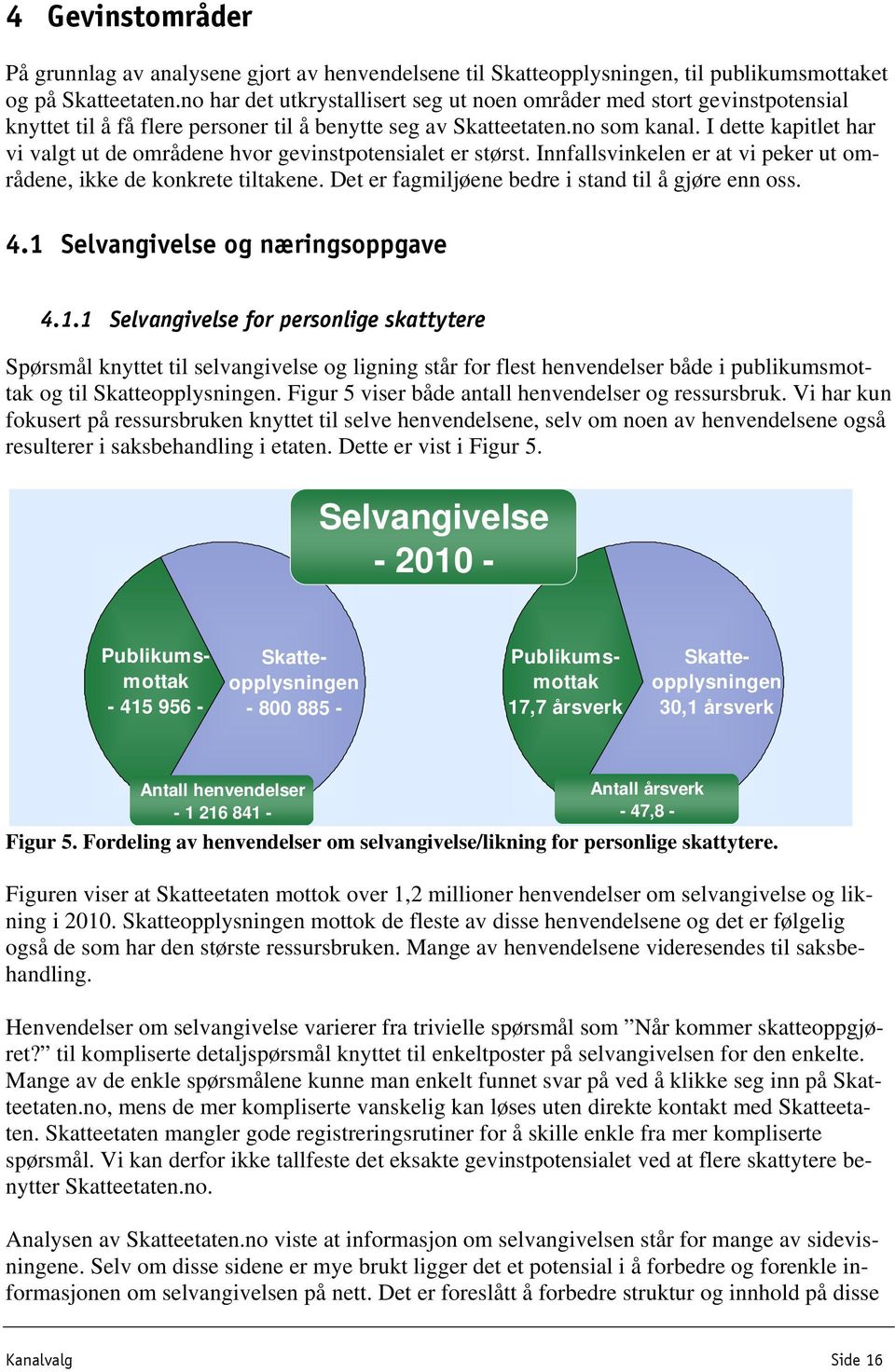 I dette kapitlet har vi valgt ut de områdene hvor gevinstpotensialet er størst. Innfallsvinkelen er at vi peker ut områdene, ikke de konkrete tiltakene.